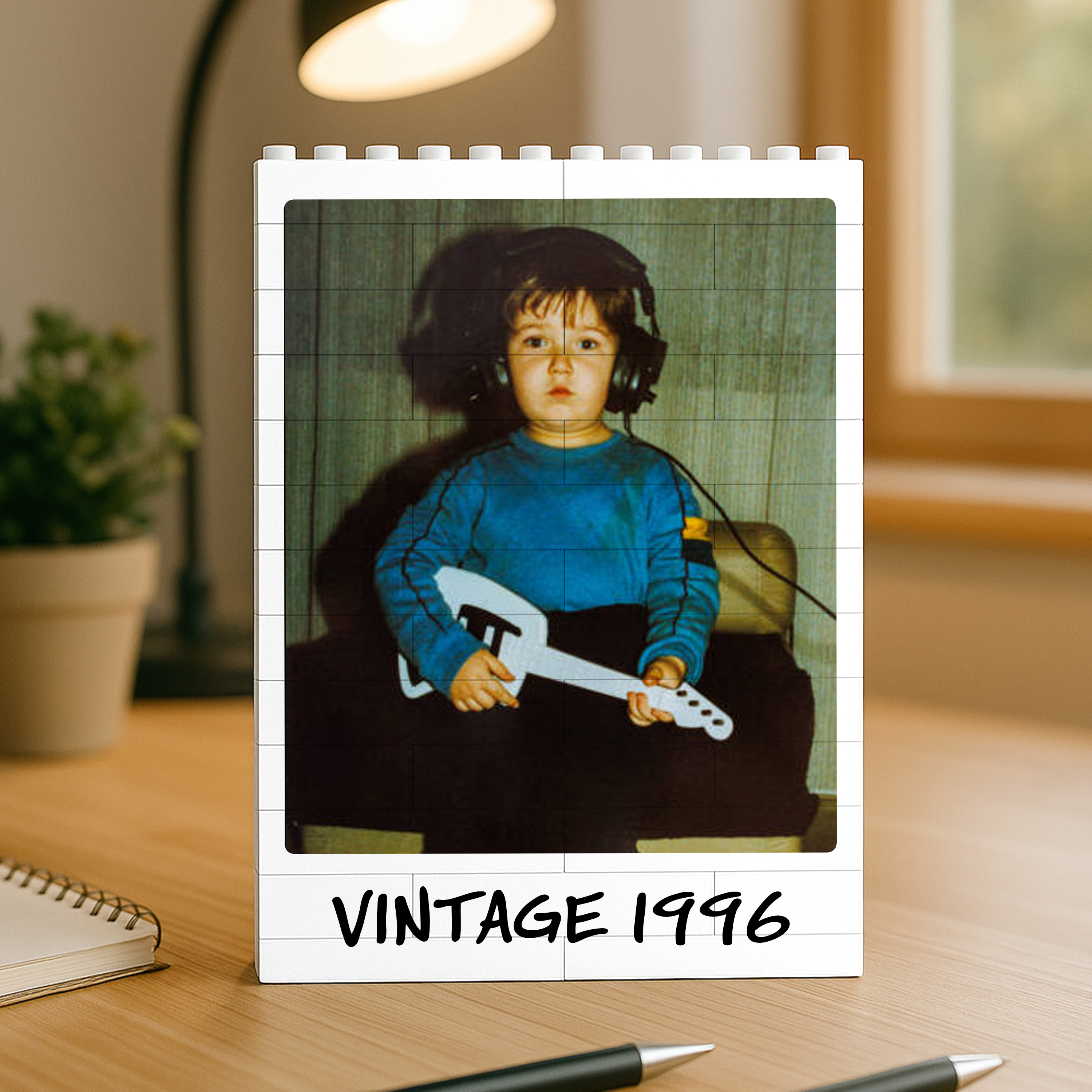 Personalized Photo Vintage Building Block Birthday Gift for Him/Her HN590 - Building Blocks GradoCreations