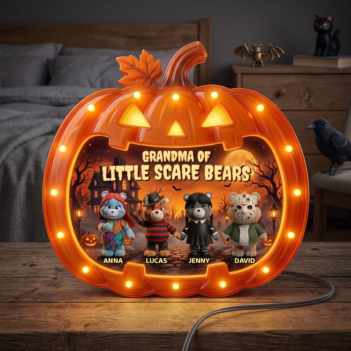 Personalized Halloween Acrylic Light Box Gift for Grandma Acrylic Light Box GradoCreations