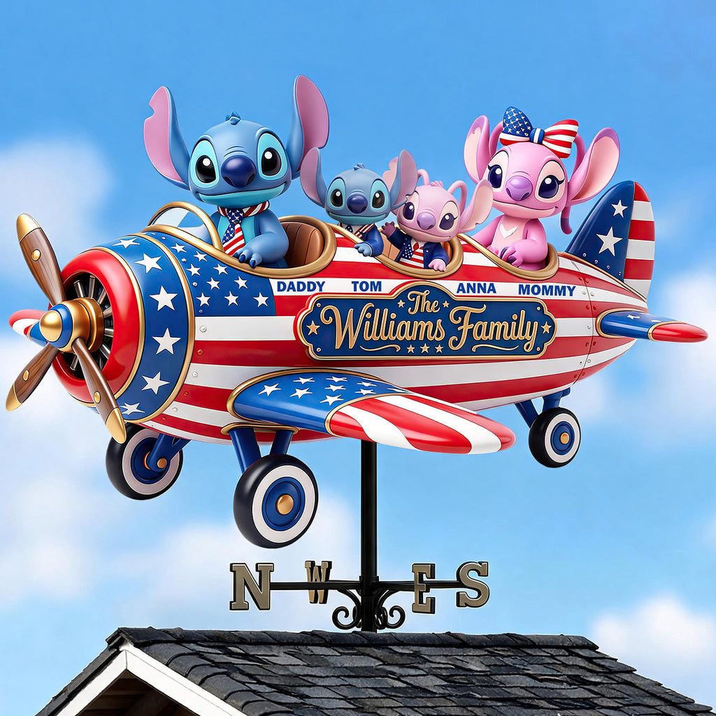 Personalized Family Weather Vane with Custom Name for Outdoor Decor
