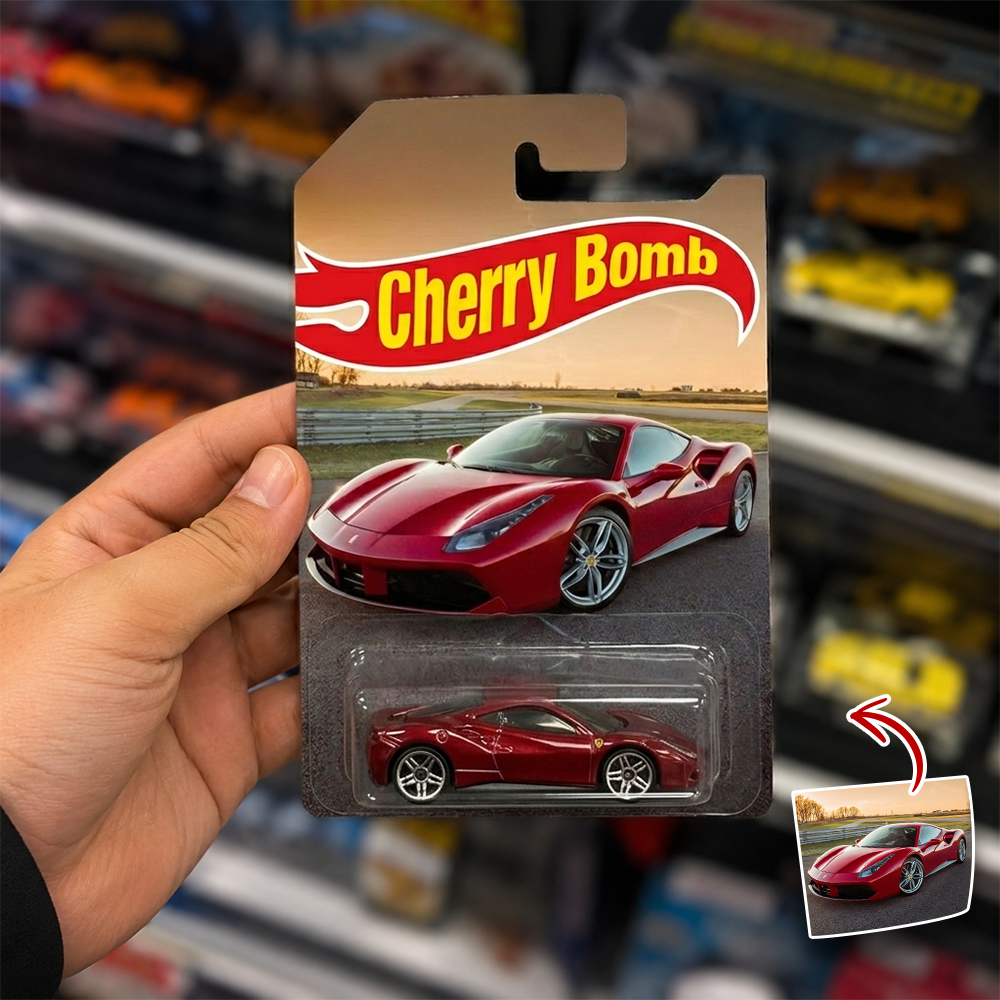 Personalized Car Photo Wheels Custom Gift for Dad Car Lovers HN590 - Hot Wheels GradoCreations