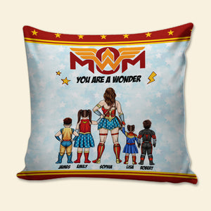 Personalized Superhero Pillow Gift for Mom, Mother's Day Decor
