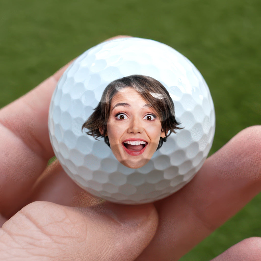 Personalized Photo Golf Ball Custom Text Gift for Dad HN590 - Golf Ball GradoCreations
