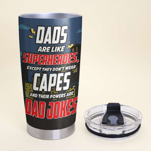 Personalized Stainless Steel Tumbler Superhero Dad Gift for Father's Day