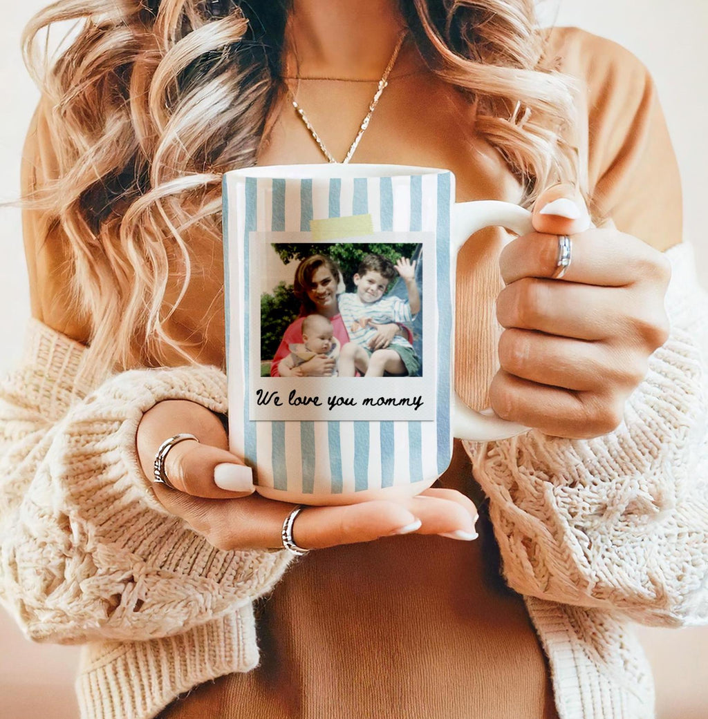 Custom Photo Mug for Dad & Son Personalized Gift Idea HN590 - edge to edge mug fix GradoCreations