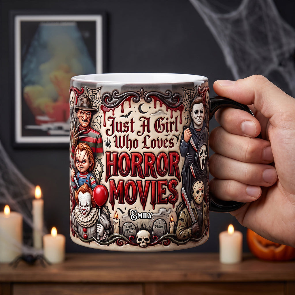 Personalized Horror Movies Coffee Mug Unique Gift for Horror Lovers Mug GradoCreations
