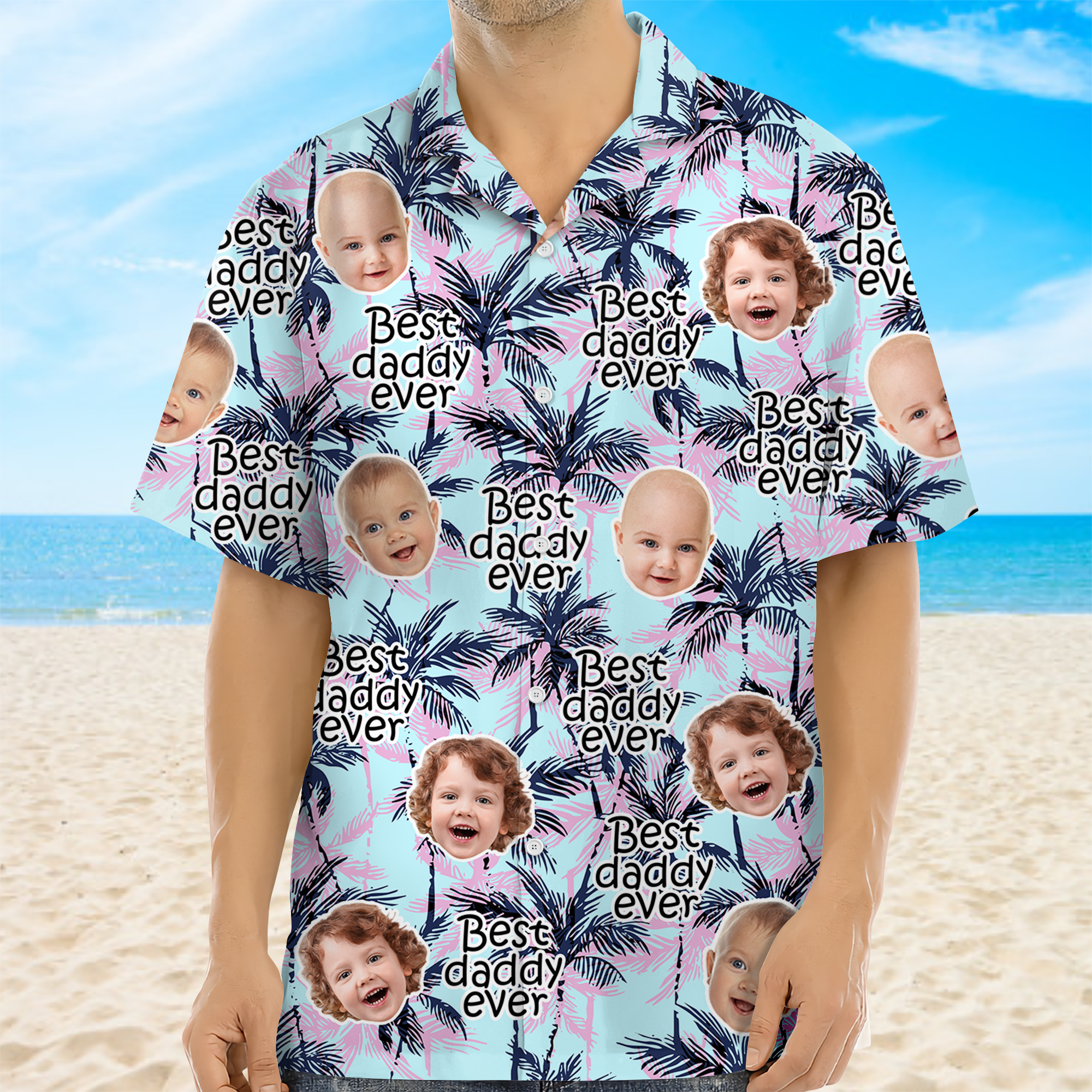 Personalized Hawaiian Shirt Custom Photo Gift for Dad HN590 - AOP Hawai Shirt GradoCreations