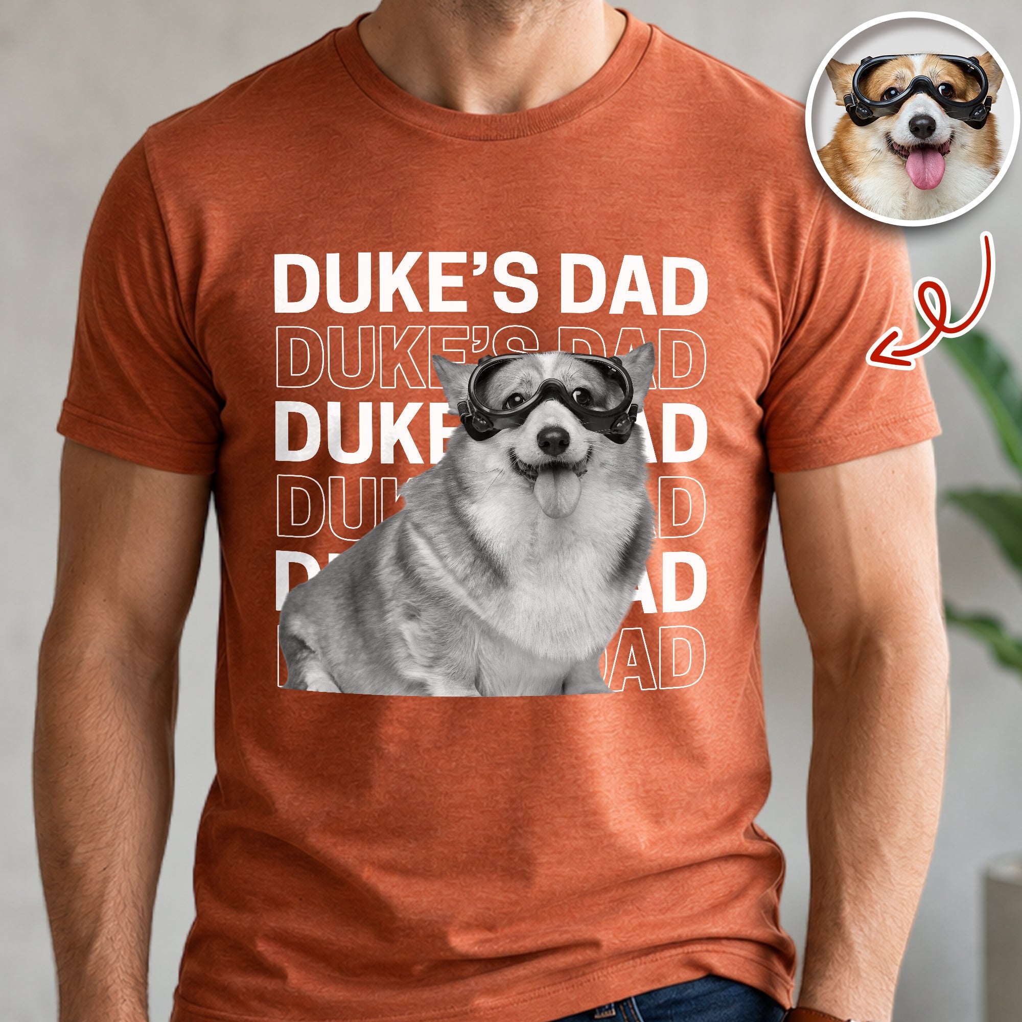 Personalized Dog Cat Photo Comfort Shirt Gift for Dad Mom Comfort Shirt GradoCreations