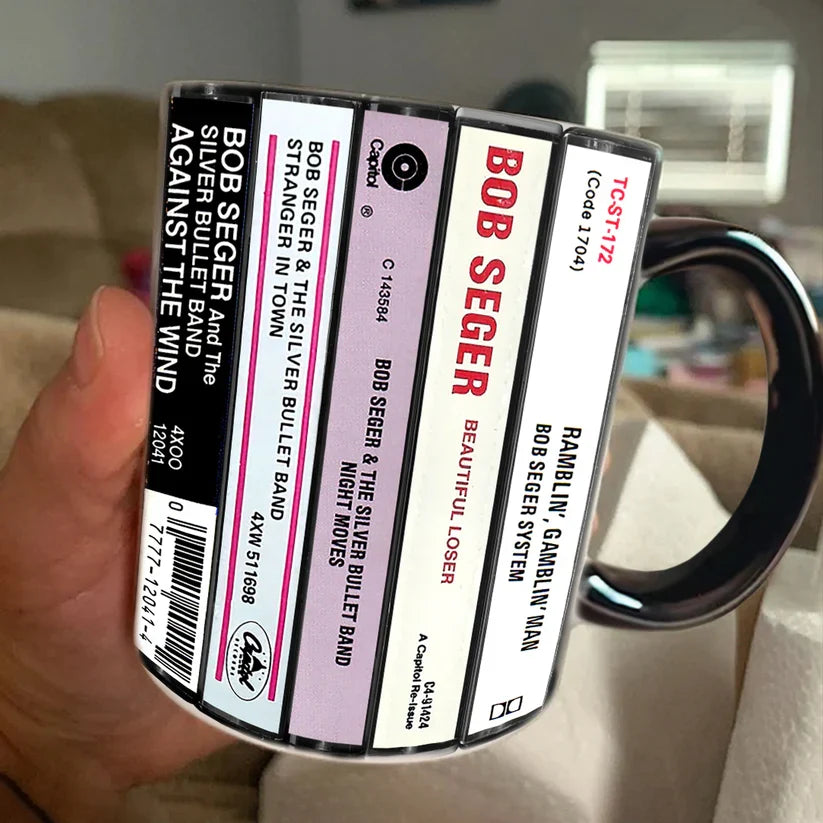 Bob Seger Cassette Accent Mug Ceramic Retro Gift GradoCreations