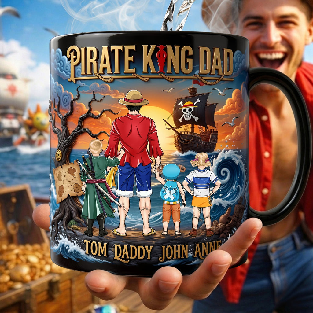 Personalized Color Changing Mug Pirate King Dad Gift for Him