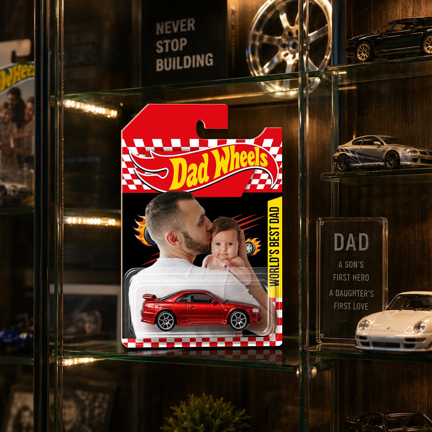 Personalized Photo Hot Wheels Gift for Dad Father's Day HN590 - Hot Wheels GradoCreations