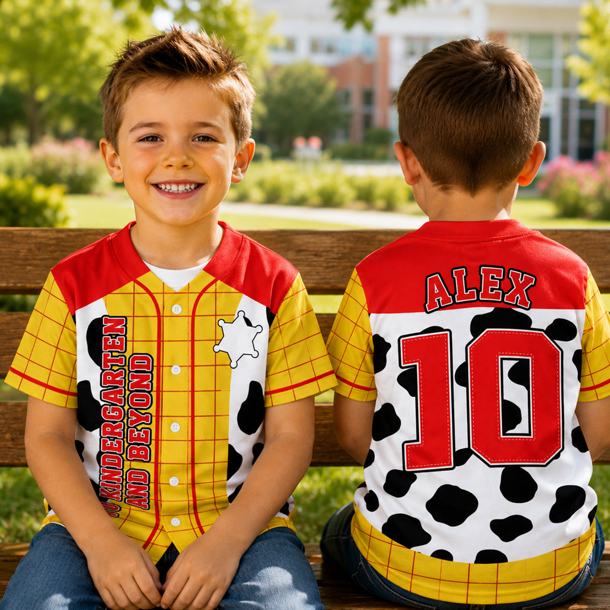 Personalized Cowboy Story Baseball Jersey for Kids - Back to School Gift Kid Baseball Jersey GradoCreations