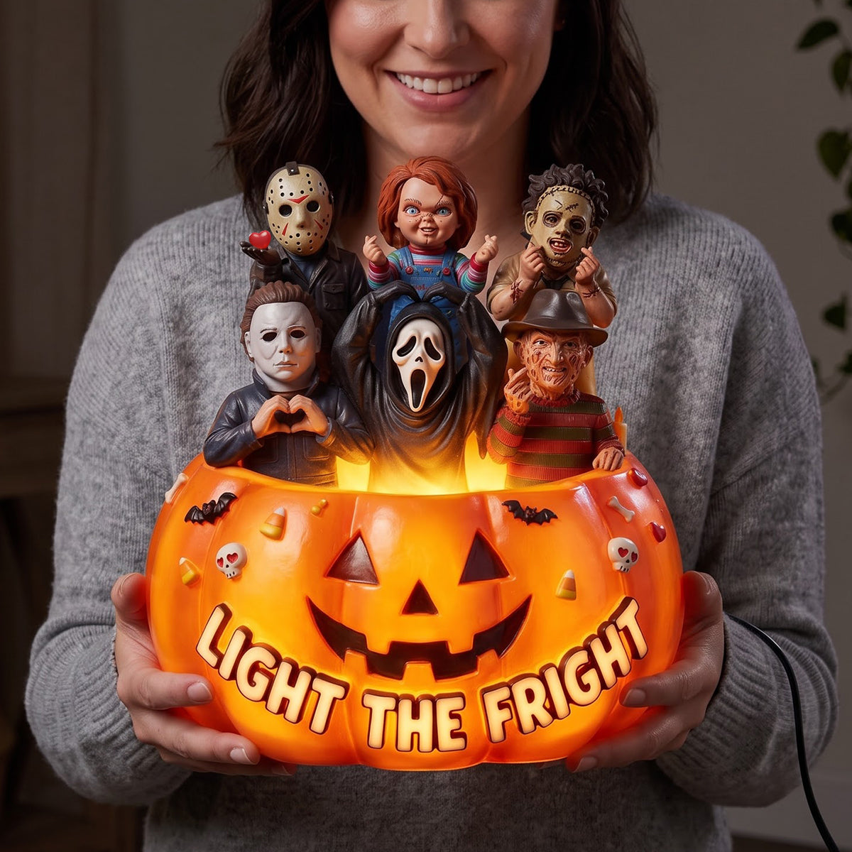 Personalized Acrylic Pumpkin Light Box Halloween Decor Gift Acrylic Light Box GradoCreations