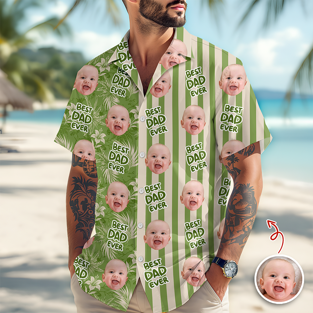 Personalized Tropical Beach Shirt Gift for Dad Father's Day HN590 - AOP Hawai Shirt GradoCreations