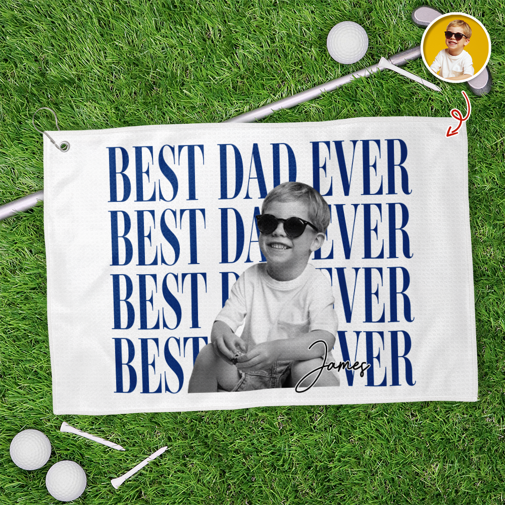 Personalized Vintage Photo Golf Towel Gift for Dad's Day HN590 - Golf Towel GradoCreations