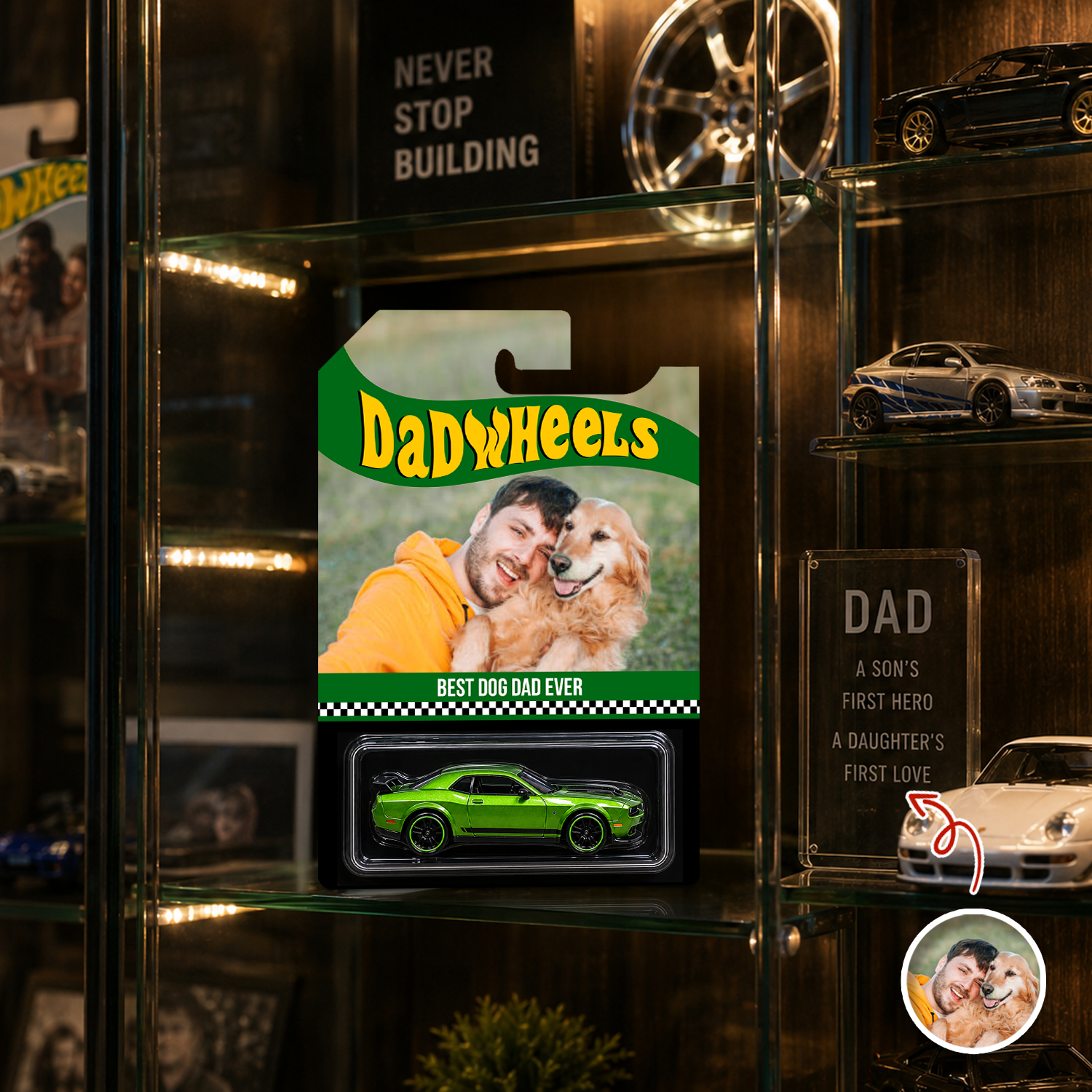 Personalized Photo Hot Wheels Dog Dad Gift Custom Design HN590 - Hot Wheels GradoCreations