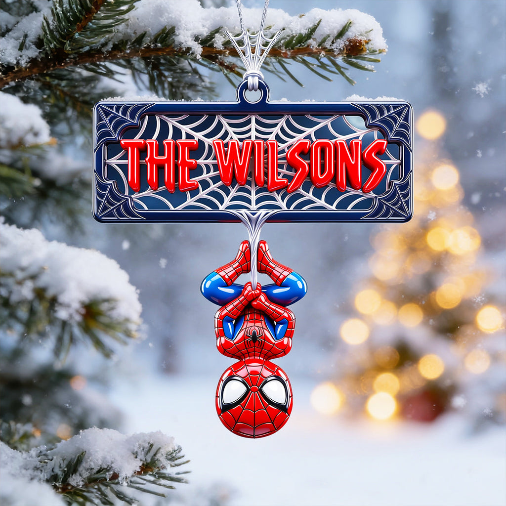 Personalized Acrylic Spider-Man Ornament Custom Family Gift Ornament GradoCreations