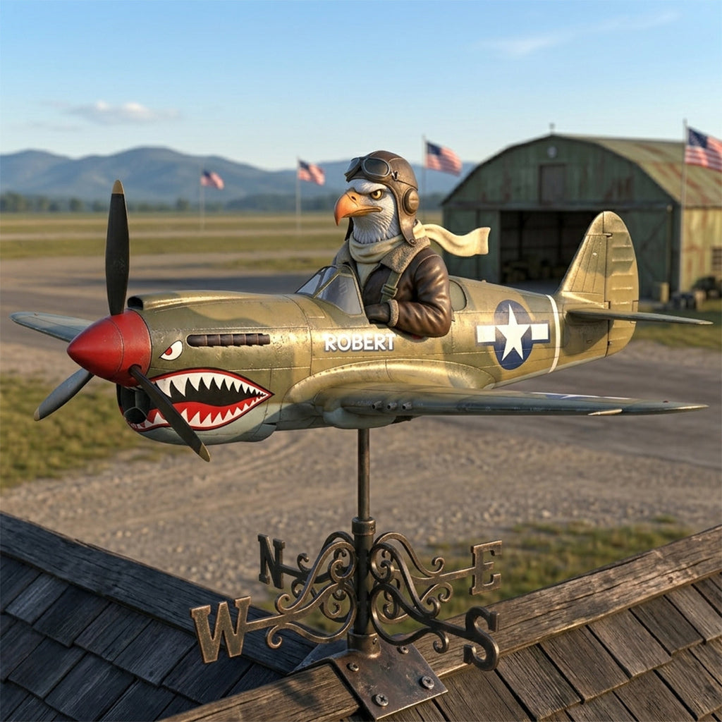 Personalized Pilot Weather Vane Custom Shape Gift for Aviators
