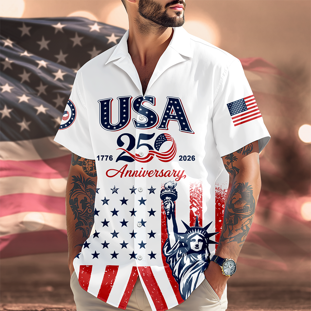 Personalized Hawaiian Shirt USA 250th Anniversary Gift HN590 - AOP Hawai Shirt GradoCreations