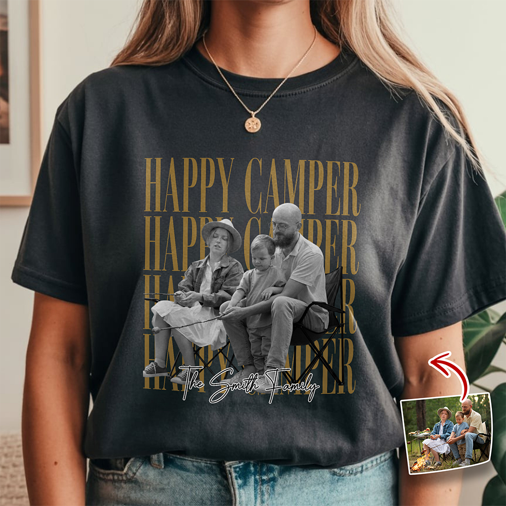 Personalized Family Photo Comfort Shirt Camping Gift Comfort Shirt GradoCreations
