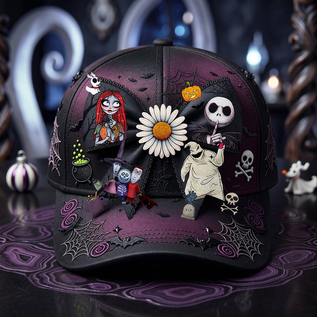 Personalized Spooky Skeleton Classic Cap for Movie Fans Halloween Gift Classic Cap GradoCreations