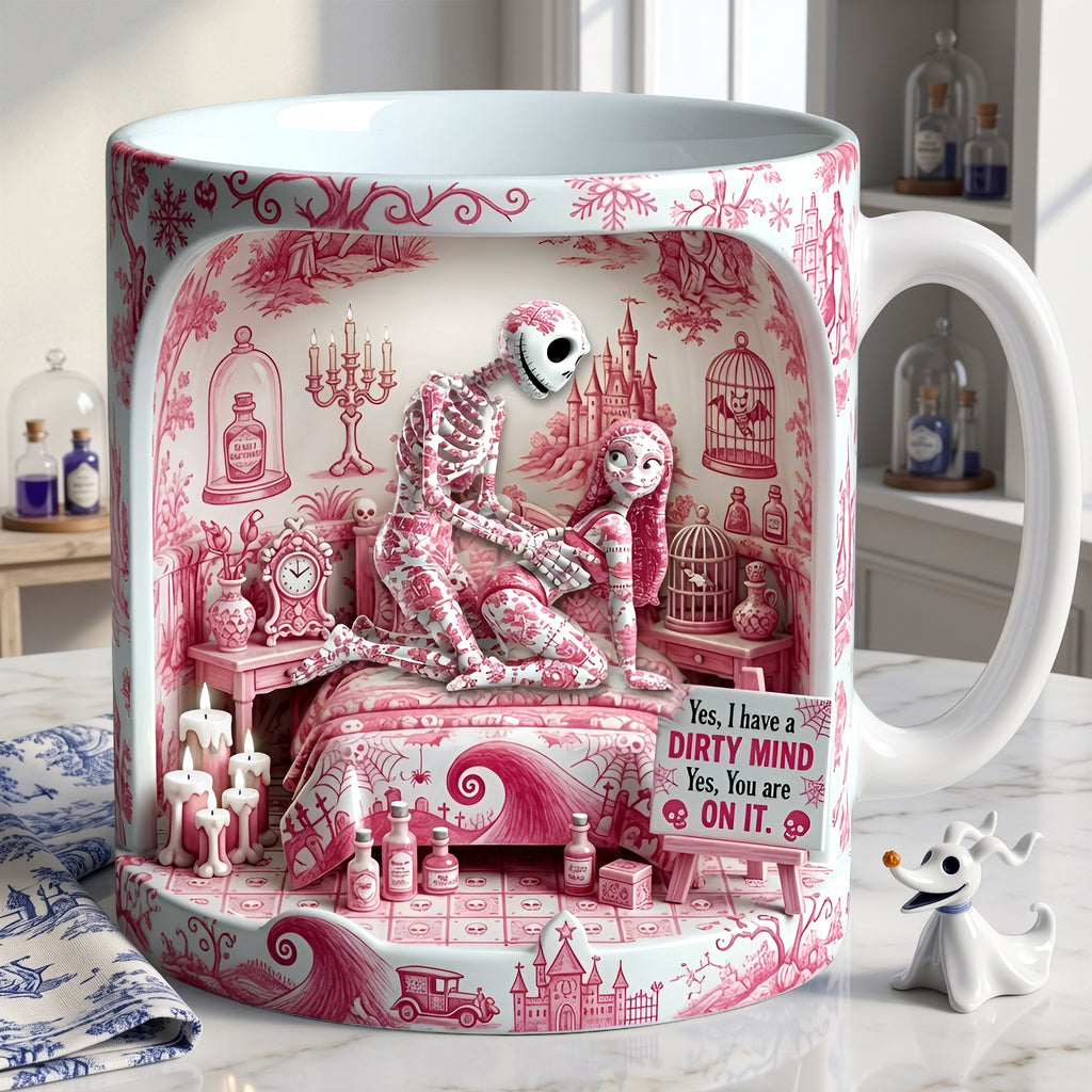 Personalized Spooky Romance Mug Gift for Couple - Halloween Decor