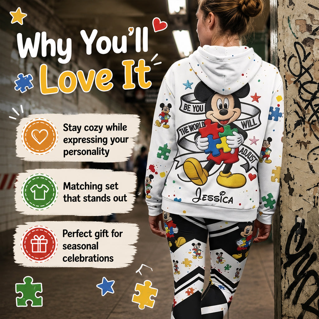 Personalized Autism Awareness Hoodie & Leggings Set for Her Hoodie & Leggings GradoCreations