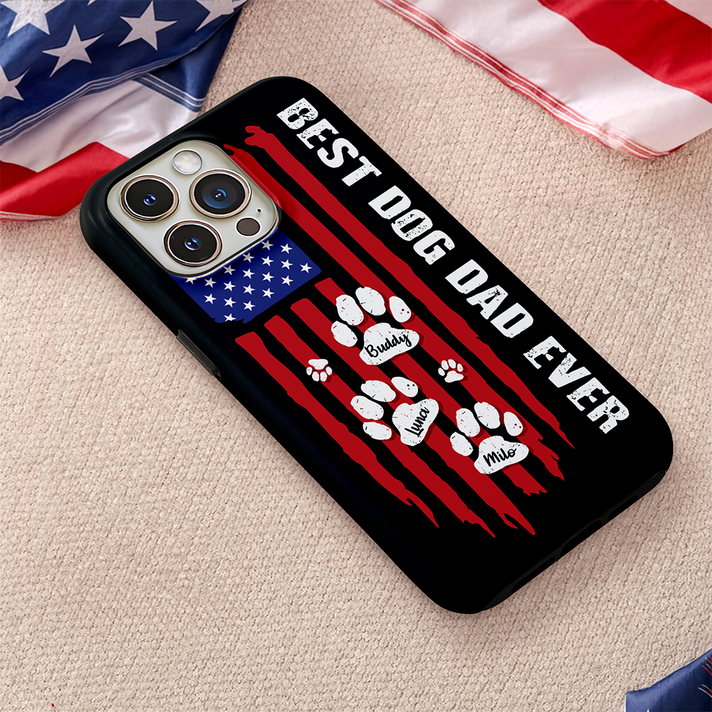 Personalized Phone Case Best Dog Dad Ever Custom Name Gift HN590 - Phone Case GradoCreations