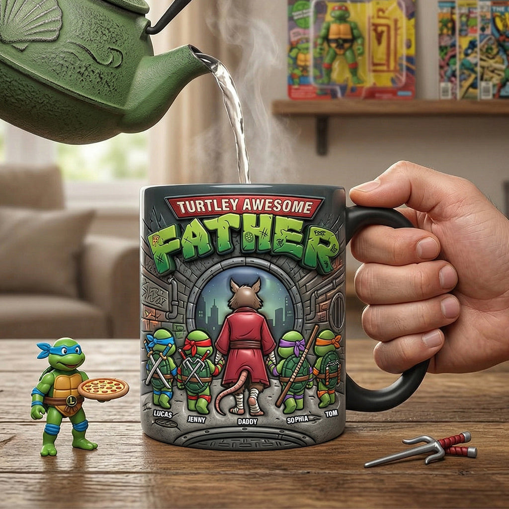 Personalized Color Changing Mug Turtley Awesome Gift for Dad
