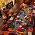 Personalized Halloween Table Runner with Quilted Design for Family Quilt Table Runner GradoCreations