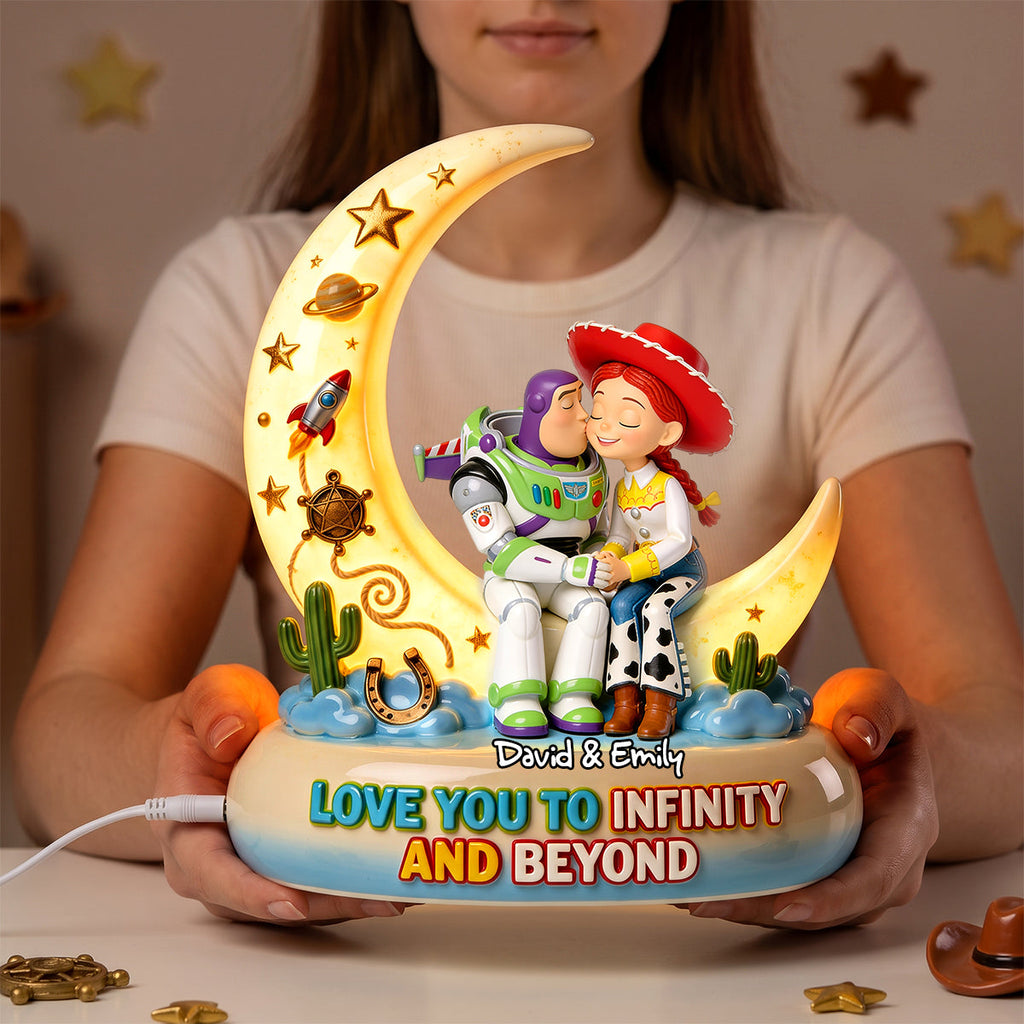 Personalized Acrylic Light Box Love You to Infinity Gift for Couple