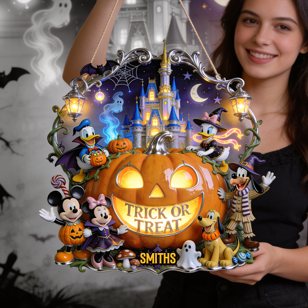 Personalized Halloween Metal Sign Unique Family Decor Gift Metal Sign GradoCreations