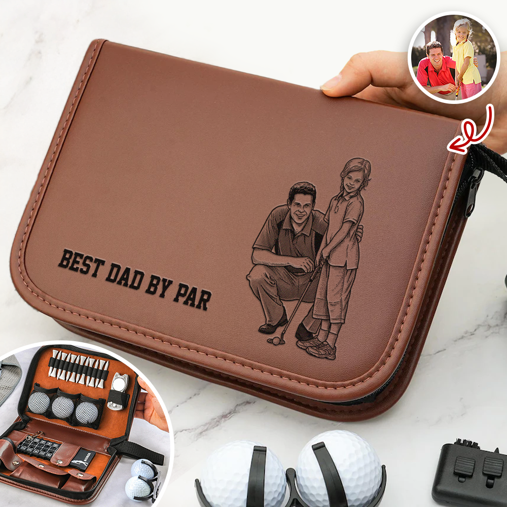 Personalized Golf Gift Set Custom Photo Unique Gift for Dad HN590 - golf set fix GradoCreations