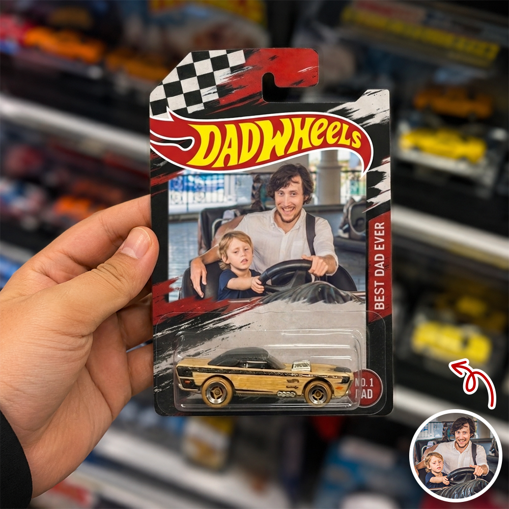 Personalized Hot Wheels Photo Gift for Dad Father's Day HN590 - Hot Wheels GradoCreations