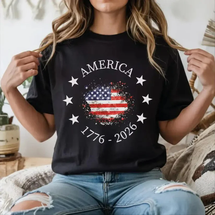 Vintage USA Flag T-Shirt Personalized Gift for 4th of July HN590 - Tshirt GradoCreations