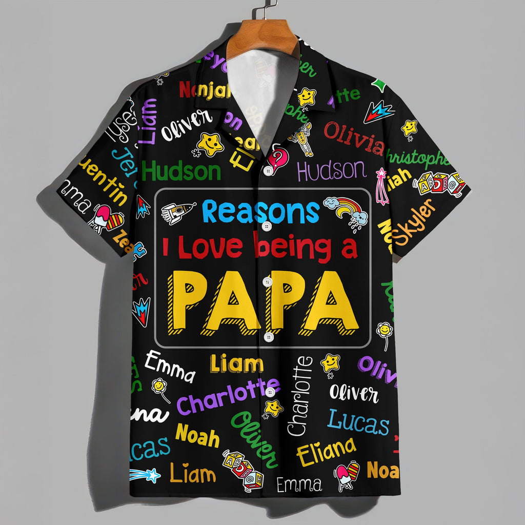Personalized Hawaiian Shirt Custom Kids Names Gift for Dad HN590 - AOP Hawai Shirt GradoCreations
