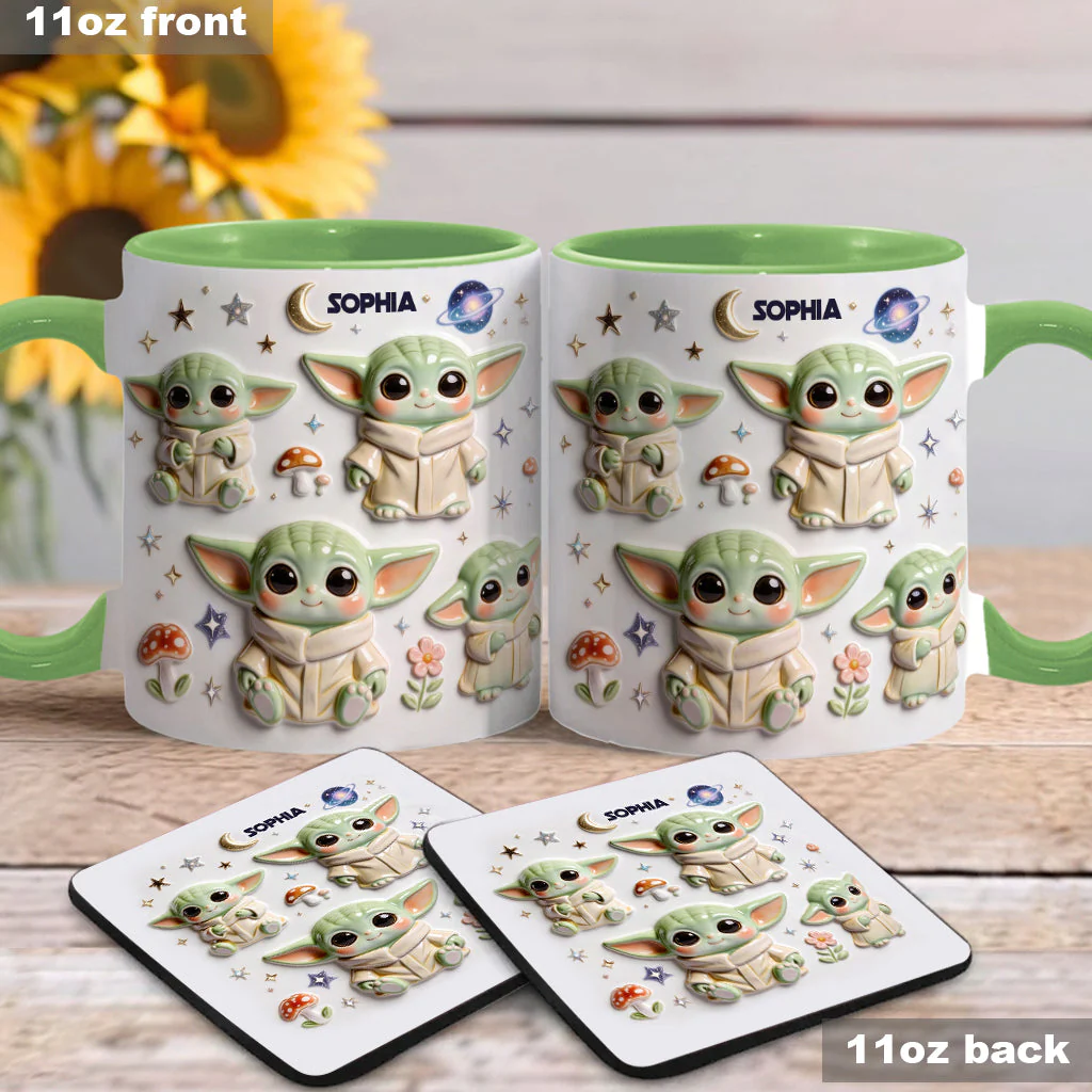Personalized Galaxy Alien Mug Cute Gift for Movie Fans