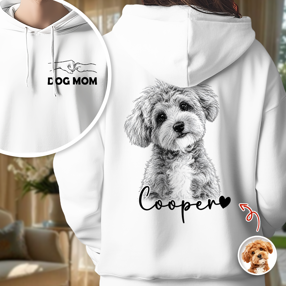 Personalized Dog Dad T-Shirt Custom Photo Gift for Dog Lovers HN590 - Tshirt Back & Front Fix GradoCreations