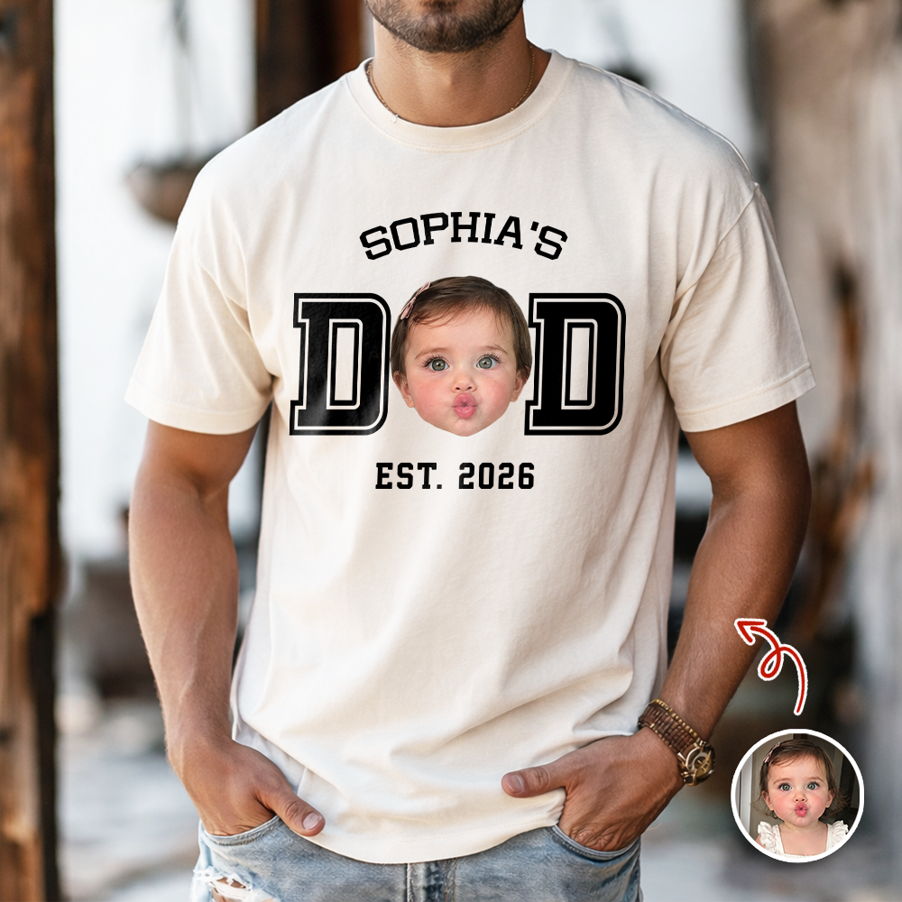 Personalized Comfort Shirt Custom Photo Gift for Dad Comfort Shirt GradoCreations