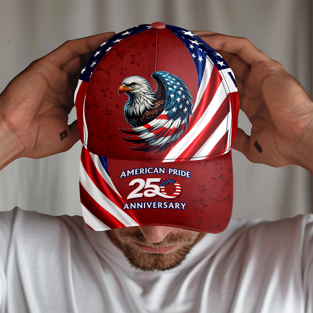 Personalized Eagle Cap Patriotic Gift for Dad 4th of July HN590 - AOP Cap GradoCreations
