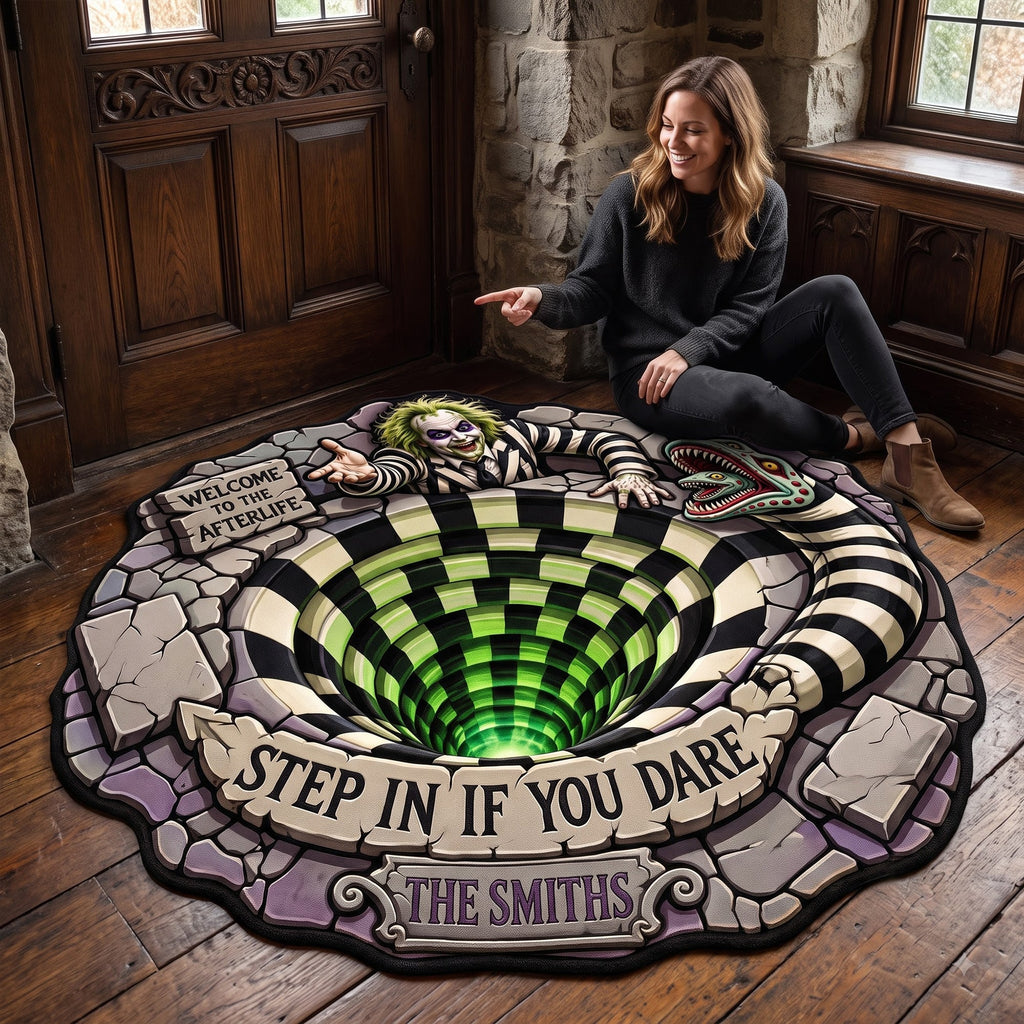Personalized Halloween Doormat Custom Shape Gift for Horror Lovers Custom Shape Doormat GradoCreations