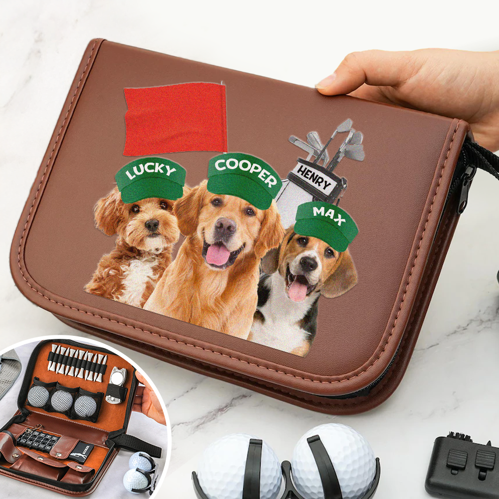 Personalized Dog Photo Golf Bag Gift for Dog Dad Father's Day HN590 - golf set fix GradoCreations