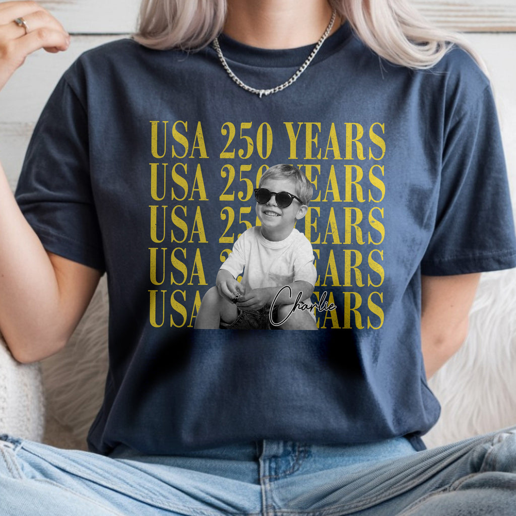 Personalized Vintage Photo Comfort Shirt Custom Apparel Gift Comfort Shirt GradoCreations