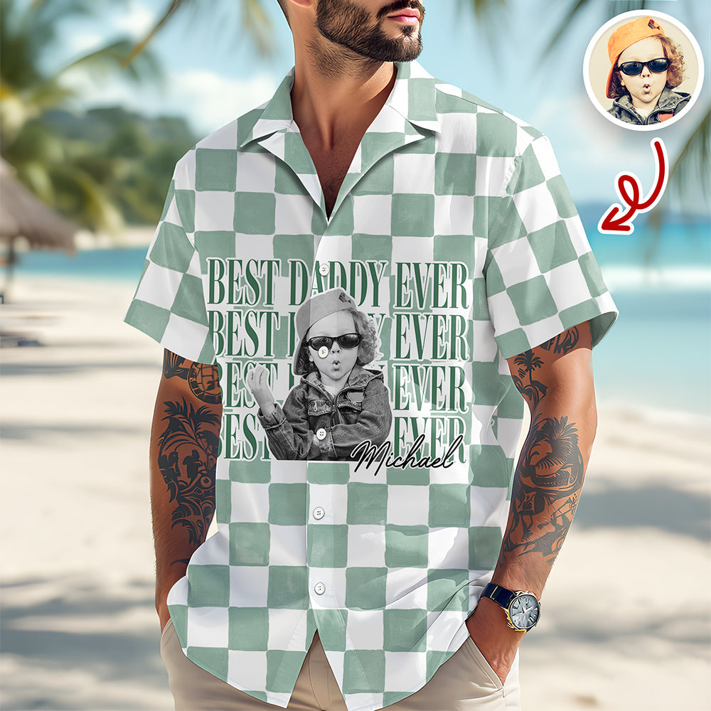 Personalized Vintage Photo Hawaiian Shirt Gift for Dad/Mom HN590 - AOP Hawai Shirt GradoCreations