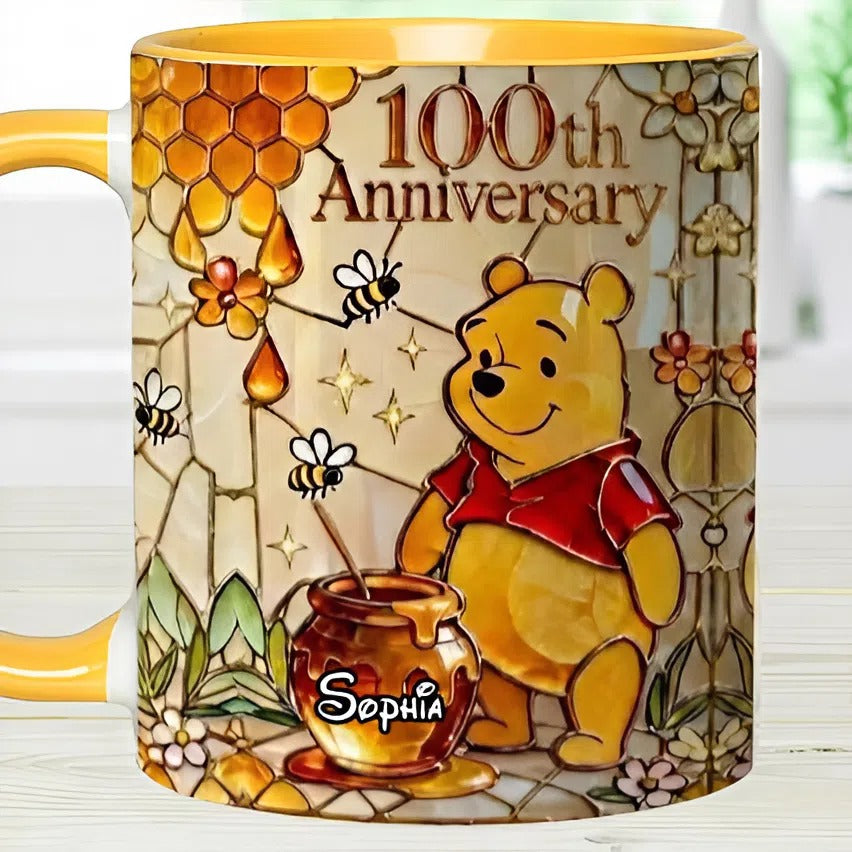 Personalized Honey Bear 100th Anniversary Accent Mug Gift for Fans