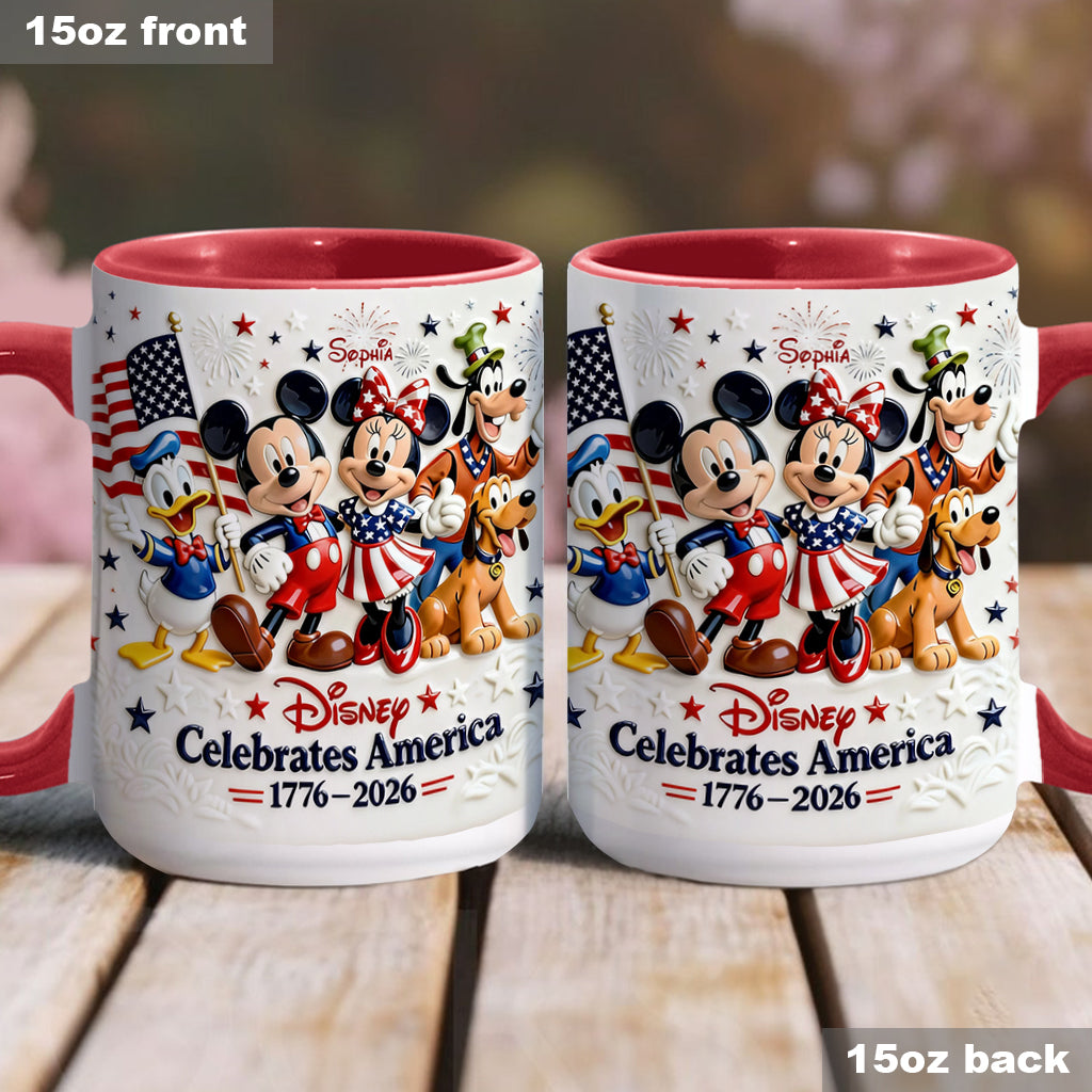 Personalized Disney Mug Celebrating USA's 250th Anniversary Gift