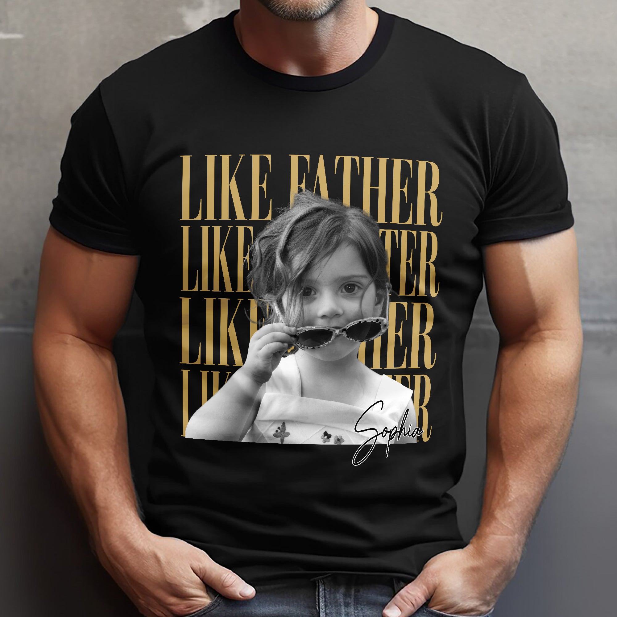 Custom Photo Comfort Shirt Gift for Father & Daughter Comfort Shirt GradoCreations