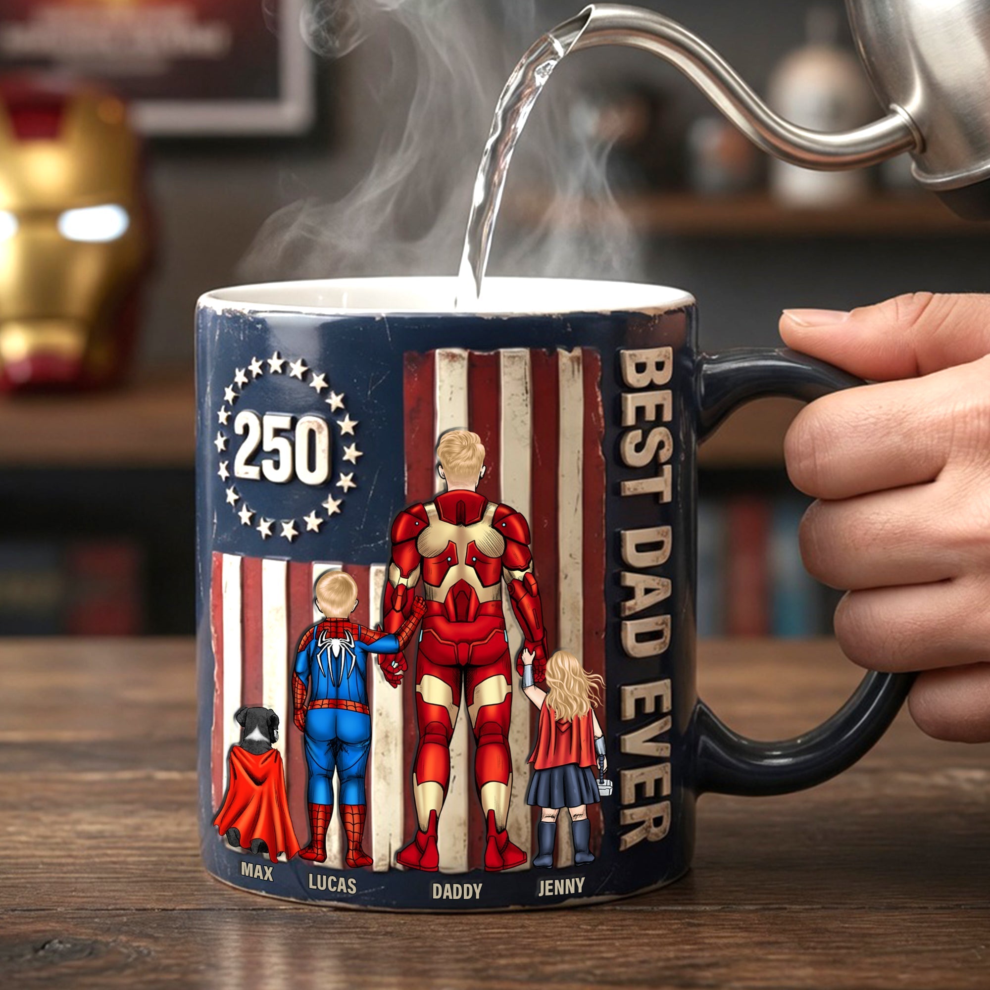 Personalized Best Dad Ever Ceramic Mug Unique Gift for Father's Day