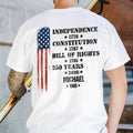 Personalized 250 Years of America Shirt Custom Name Gift for Dad HN590 - Tshirt Back GradoCreations