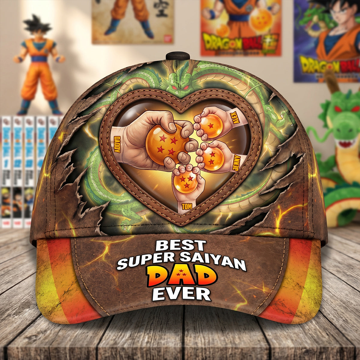Personalized Classic Cap Best Super Saiyan Dad Gift for Him