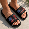 Personalized Eagle Slide Sandals 250th Anniversary Gift for Dad HN590 - Slide Sandals GradoCreations